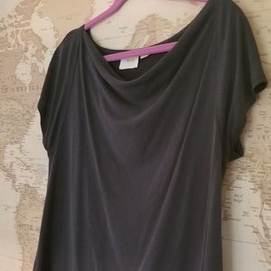 Black drape neck tee